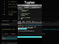 Tuples #shorts #python #AI #Datascience #datasets #virlshorts #educational #programming #datascience