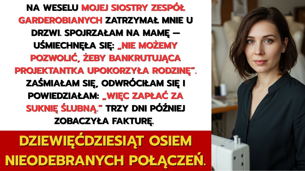 Na weselu siostry mama powiedziała, że nie jestem na liście gości — więc wysłałam rachunek