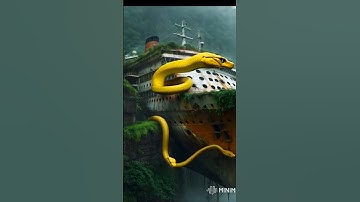 AI Travel Discovery | Python attacks Cruise ship | Amazon Jungle #shorts #nature #art