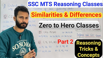Similarities and Differences - SSC MTS Reasoning Classes | Part 2 - Tricks & Concepts 🔥 SSC MTS 2025