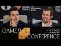 Press Conference after Game 9 | FIDE World Championship Match 2021 |