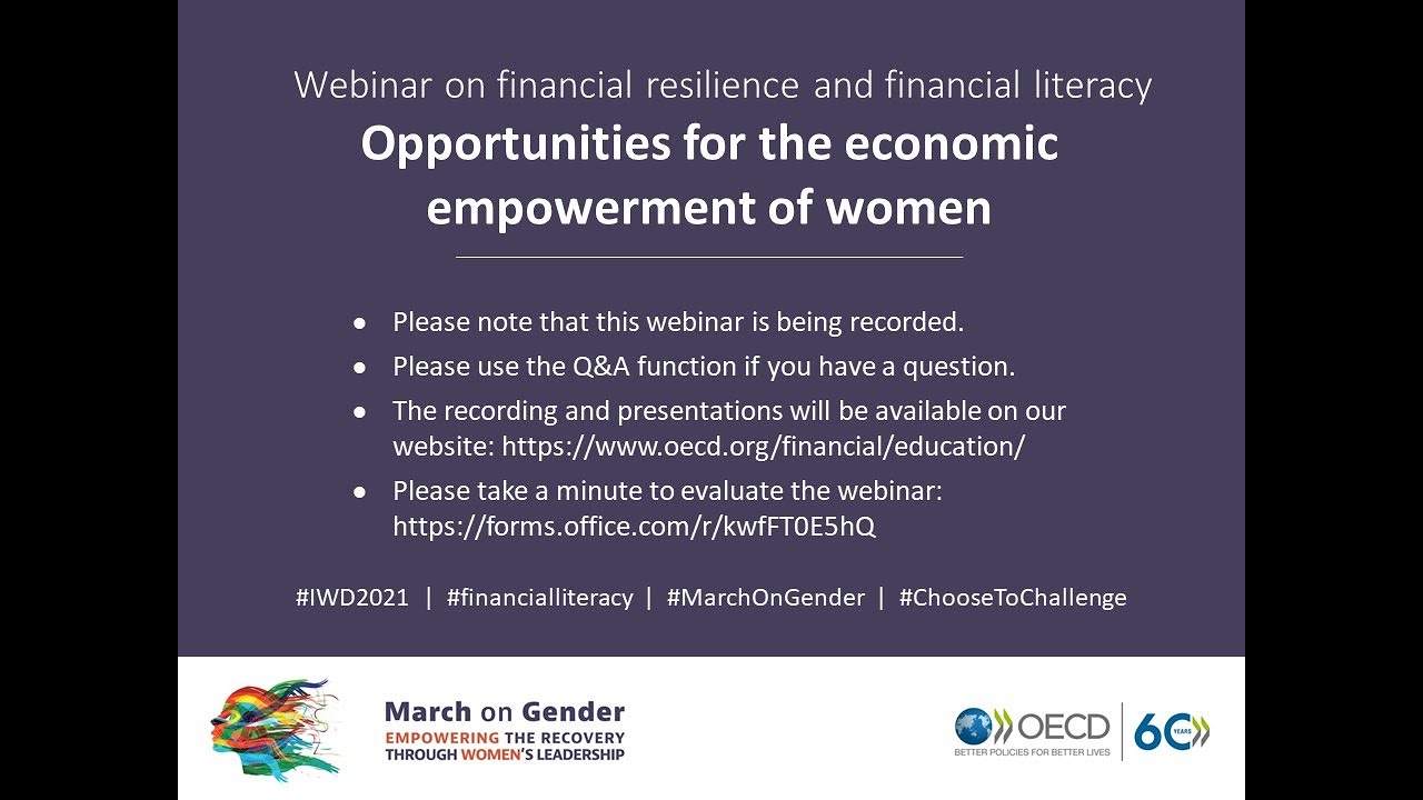 Webinar on 'Opportunities for the economic empowerment of women' - YouTube