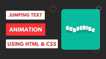 Jumping Text Animation | Subscribe Text | HTML CSS