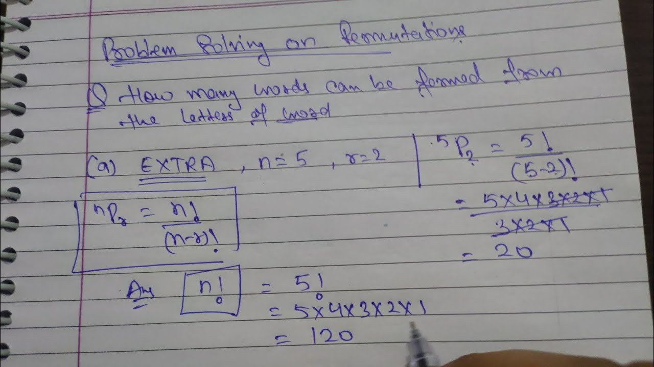 how do you solve permutation questions/problems