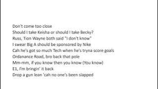 Tion Wayne x Russ Millions - Body 2 Remix - (lyrics)