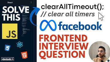 Implementing clearAllTimeout in JavaScript | Facebook Frontend Interview Question | Devtools Tech