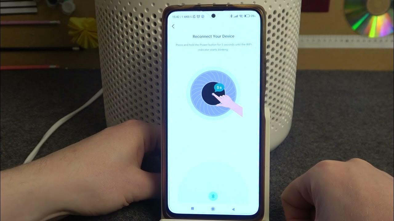 VeSync Core 300 wifi button location