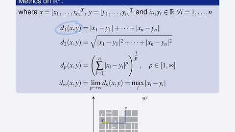 L1.1: Mathematical Tools – 3 Metrics