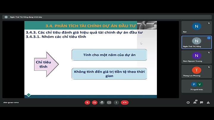 Các chỉ tiêu đánh giá hiệu quả dự án