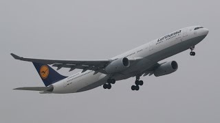 Lufthansa Airbus A330-343 D-AIKQ departure at Munich Airport Abflug München Flughafen