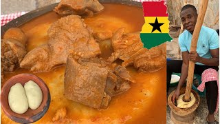 HOW TO PREPARE FUFU WITH CHICKEN LIGHT SOUP | AFRICAN RECIPES