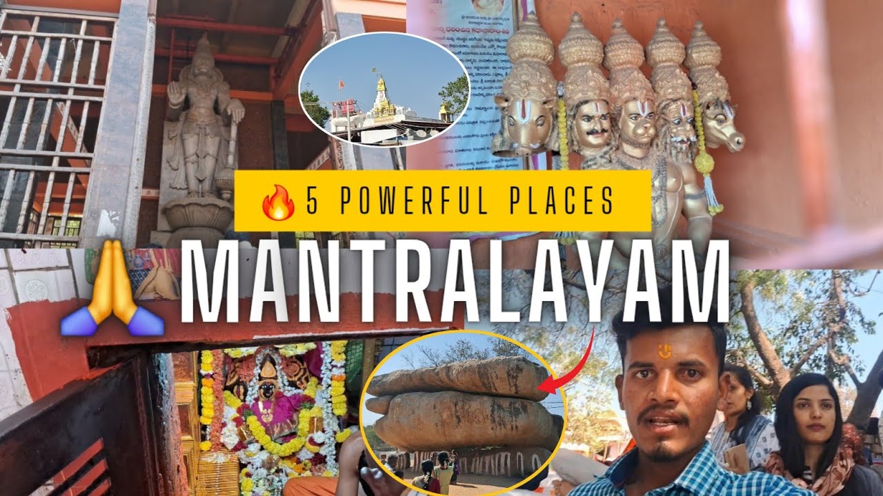 5 Must Visit Places Mantralayam 🙏 | Panchamukhi Anjaneya Temple 🛕 | Bichale Full History