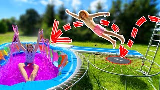 TRAMPOLIN vs SCHLEIM POOL Challenge!