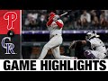 Phillies vs. Rockies Game Highlights (4/24/21) | MLB Highlights