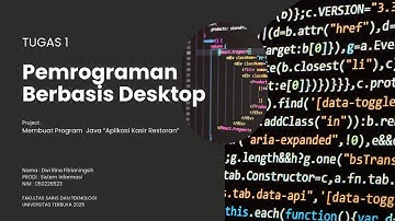 TUGAS 1 - PEMROGRAMAN BERBASIS DESKTOP - SISTEM INFORMASI - UT