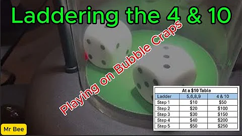 Craps Strategy   Laddering the 4 & 10 - Perfect to play on a bubble craps machine