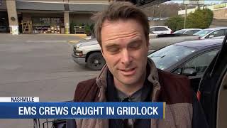 Emergency crews caught in gridlock