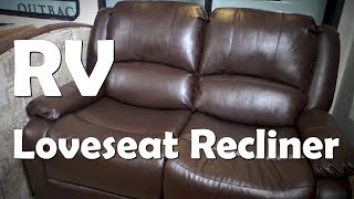 RV Renovation and Remodel - New Loveseat Recliner Install from RecPro