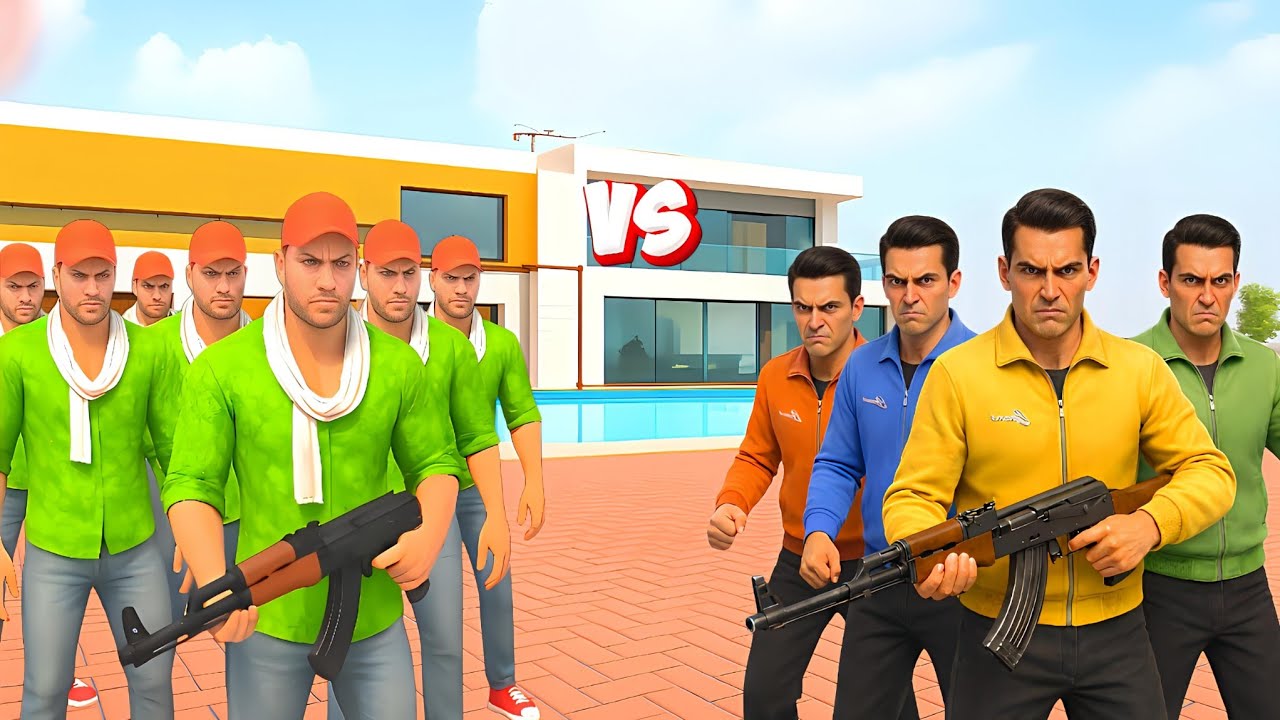 😱 Green Gang fight vs Colourfull Gang fight 🔥 Indian Theft Aura Simulator 🔥🤩 Aryan Gamerz 