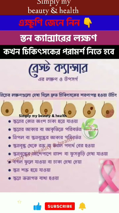 স্তন ক্যান্সারের লক্ষণ ৷#shorts #viral #healthy #beauty #healthtips #short #ytshorts #breastcancer