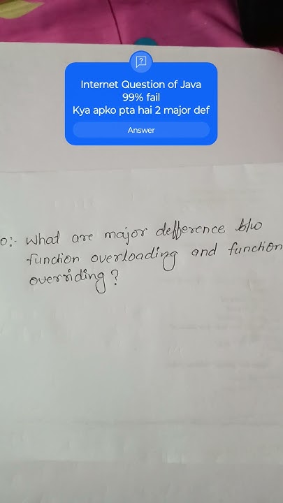 What is defferent between function overloading and function overriding ...