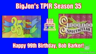 Bigjons The Price Is Right Season 35 Daytimemds Bob Barkers 99th Birthday