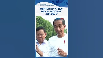 Tegang! Ekspresi Prabowo Tahan Senyum saat Jokowi Ditanya Soal Menteri Nyapres di Sampingnya