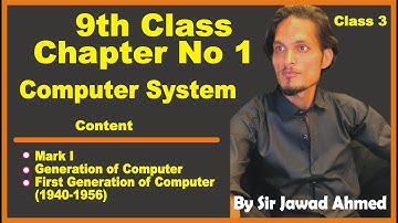Federal Board | 9th class computer chapter 1 Generation of computer