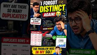 The Duplicates Were Not In The Data 😭 | SQL DISTINCT Saved Me