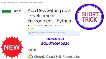 App Dev: Setting up a Development Environment - Python || 2024 || #GSP183 #qwiklabs