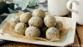 【オートミールと米粉で作る！黒ごまポンデケージョ】グルテンフリーの簡単レシピ♪混ぜて焼くだけ！