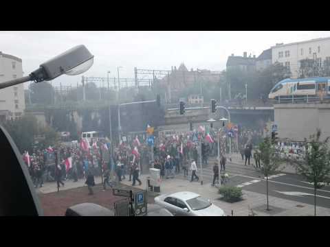 Manifestacja przeciwko uchodźcom