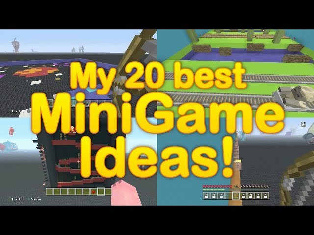 Minecraft - 30 MORE easy to make MiniGames (3 easy to make minigames SUPER  CUT) 30 minigame ideas! 