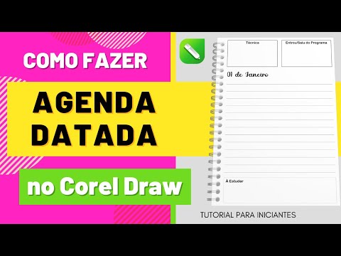 Como Fazer Agenda Datada 1 dia por página no Corel Draw