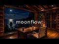 Music for Work • Peaceful Night Cabin by the Ocean — Chill step Focus Beats
