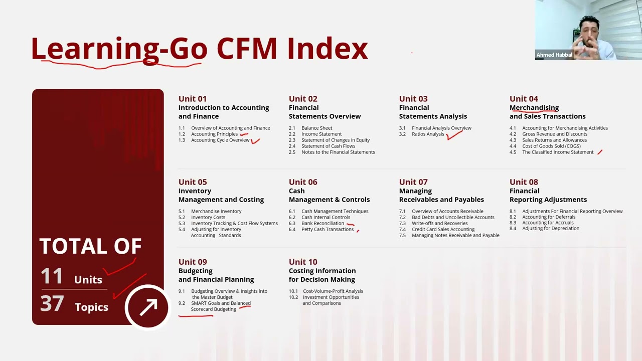 جلسة تعريفية بشهادة المدير المالي المعتمد | CFM