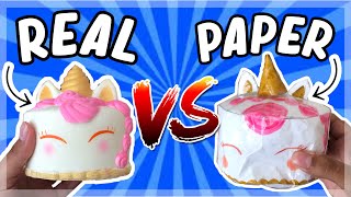 REAL VS. PAPER SQUISHY CHALLENGE! + mini tutorial 😄