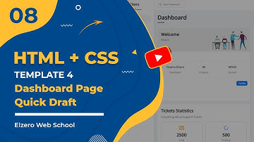 [Arabic] HTML & CSS Template Four 2022 #08 - Dashboard Page - Quick Draft