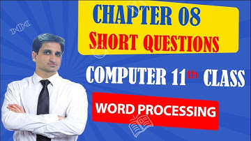 11th Class Computer Chapter 8 short questions | First Year Computer CH 8 important questions