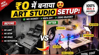₹0 में बनाया अपना Dream Art Studio 😱 | Zero Budget Setup Reveal | DIY Room Makeover