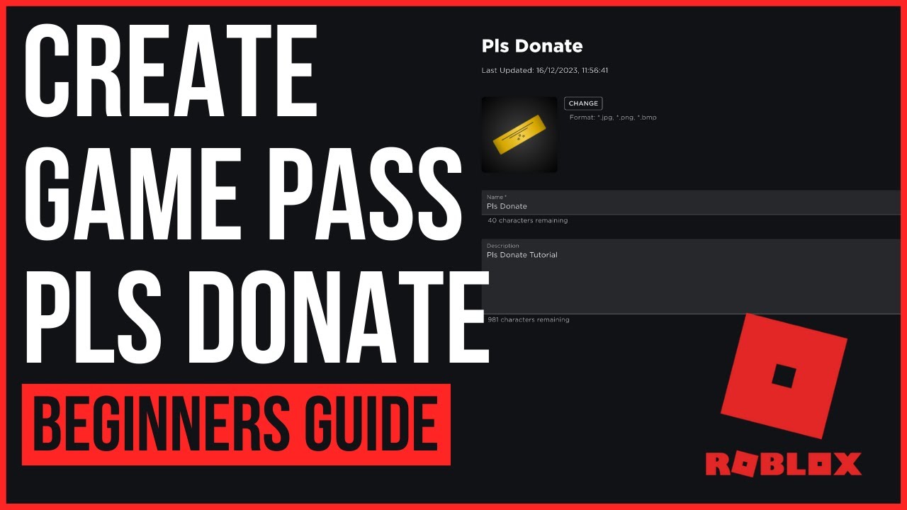 How To Make Gamepass In Pls Donate (2024 Update) - Roblox Tutorial ...