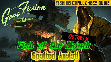 Fallout 76 | Fishing Challenges Guide | Fish of the Month | October | Spotted Axolotl |