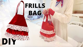 ジョリーフルール　コラコラ特大　たっぷりフリルビッグトートバック　サンプル レオ様 専用 ✿ジョリーフルール✿ コラコラ大サイズ - メルカリ