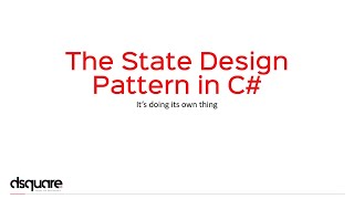 The state design pattern in C#