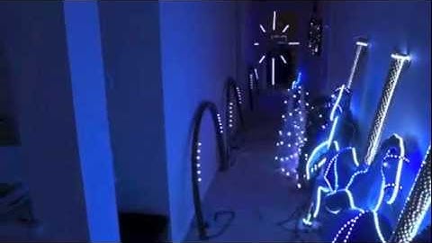 3 RGB Leaping Arches | 27 Channel DMX board | LED RGB Light nodes | LOR | Lightorama