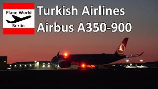 Turkish Airlines Airbus A350-900 Tc-Lgy Evening Landing At Berlin Brandenburg Airport