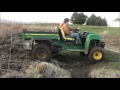 John Deere Gator HPX mudding and getting STUCK!