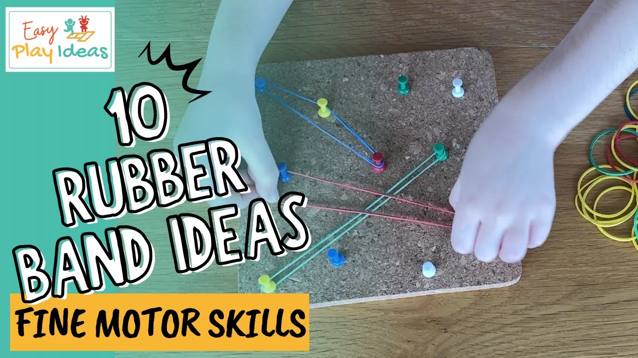Hand Strengthening Activity with Blocks and Rubber Bands (So Easy