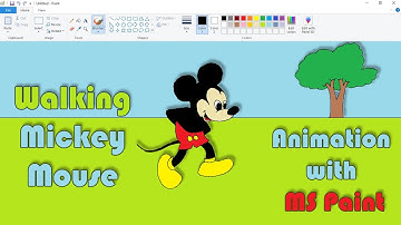 How to Make Animation with MS Paint | Walking Mickey Mouse | Windows Movie Maker | Ashu Art