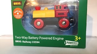 unboxing  Brio Railway 33594 Train Two-way Battery Powered Engine (01998 z)